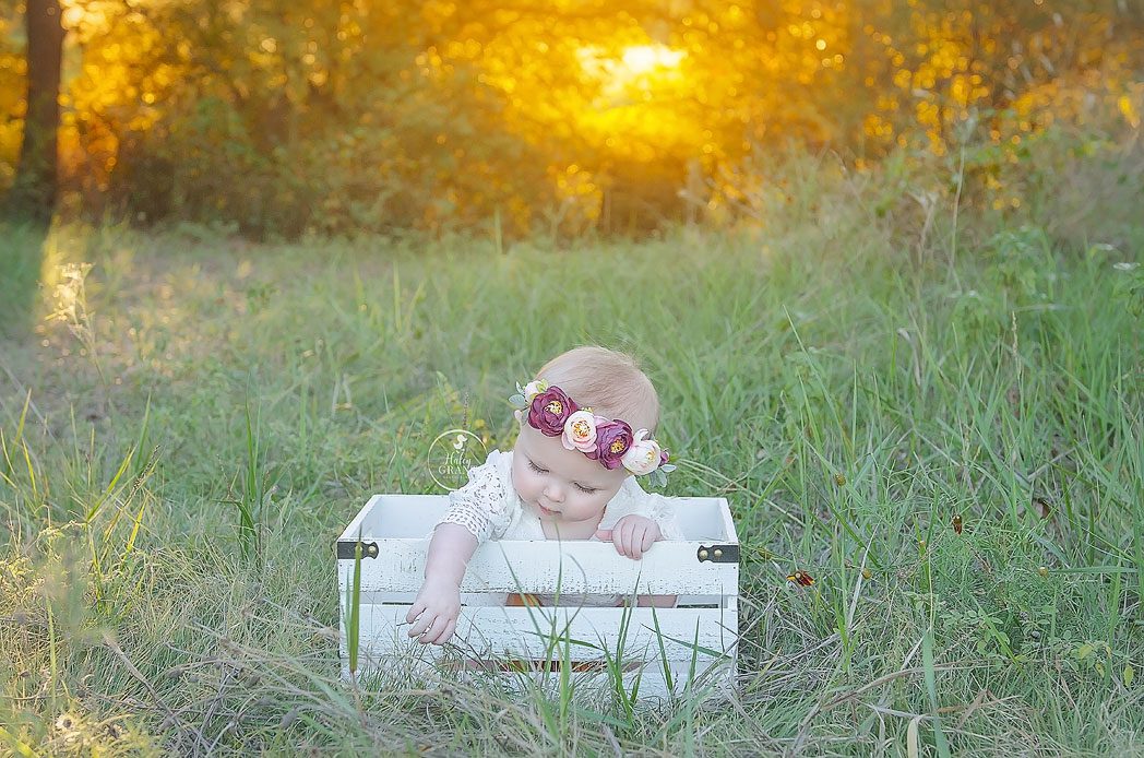 Outdoor 6 Month Baby Milestone Photos Austin Texas