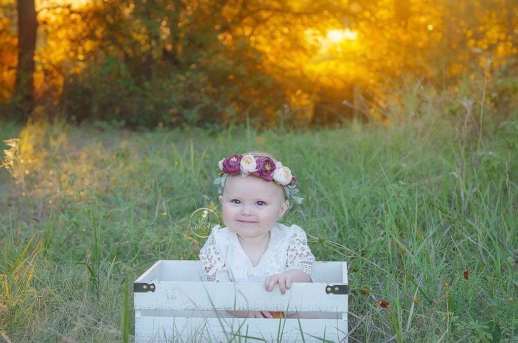 Outdoor 6 Month Baby Milestone Photos Austin Texas