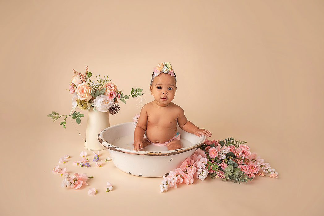 Milk Bath Baby Photographers Austin