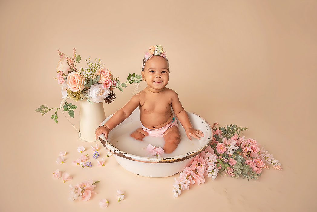Milk Bath Baby Photographers Austin